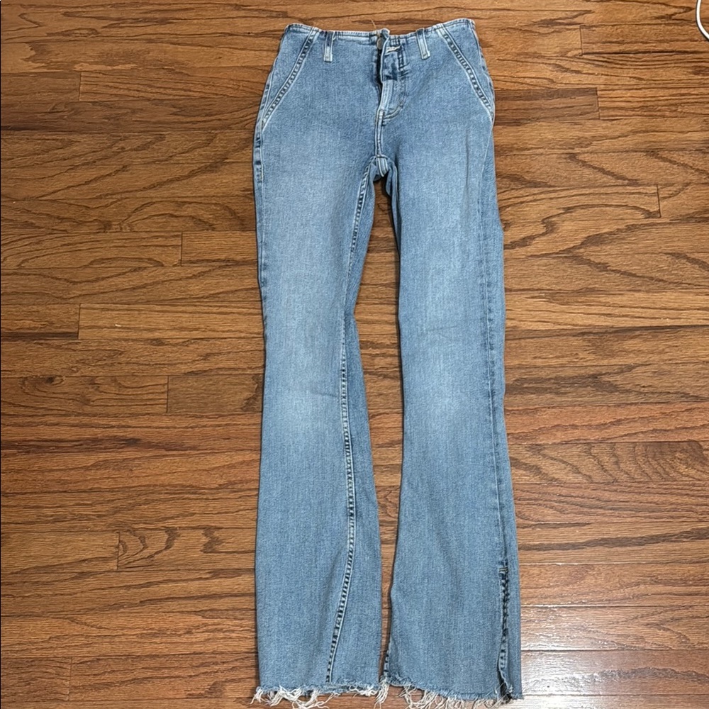 Free People Light Blue Flare Jeans